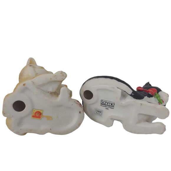 Vintage 80s Set of 2 Ceramic Cat Figurines, Tabby Kittens, Schmid Gordon Fraser - Picture 3 of 7